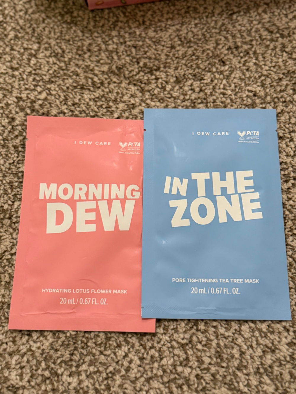 I DEW CARE Morning Dew (Pink) & In The Zone (Blue) Sheet Mask Duo